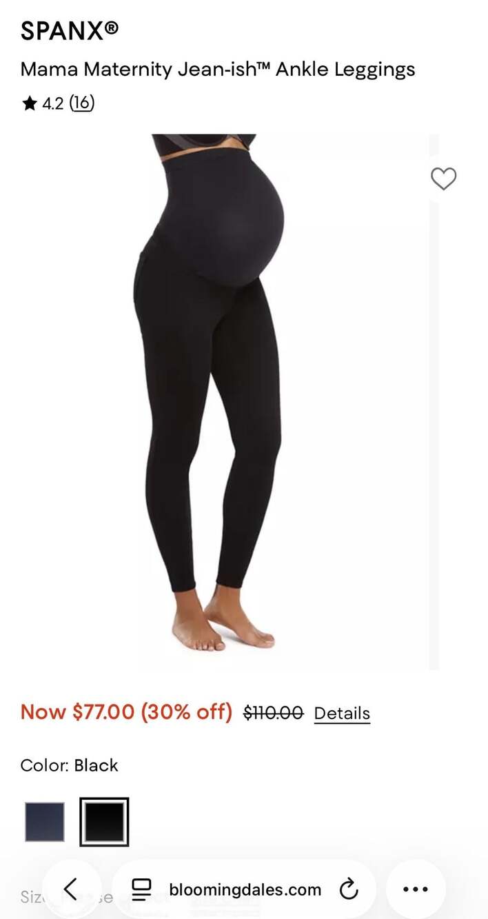 SPANX Mama Ankle Jean-Ish Maternity Leggings Small